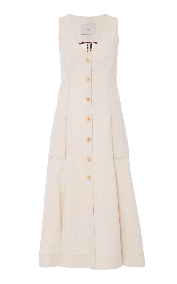 Sissa Ecru Sofia Pocket Dress