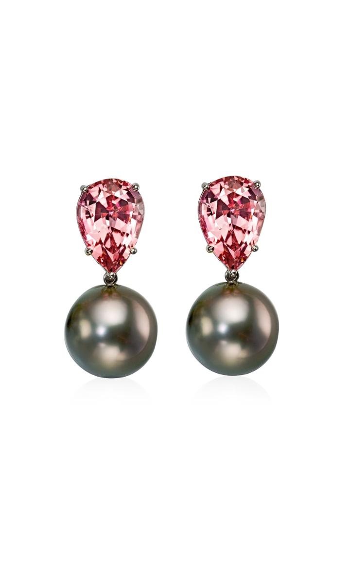 Moda Operandi Assael One Of A Kind Platinum, Tahitian Pearl And Tourmaline Earrings