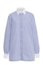Moda Operandi Maison Margiela Pinstriped Cotton Shirt Size: 38