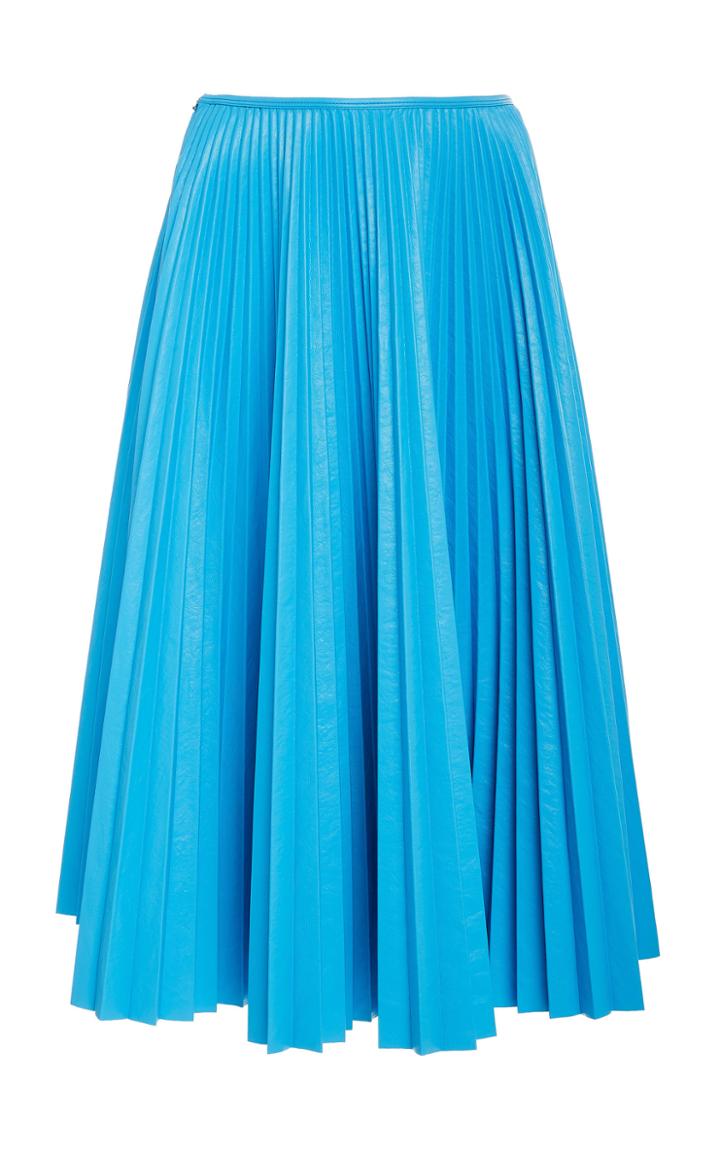 Cdric Charlier High-rise Pleated Crepe Midi Skirt