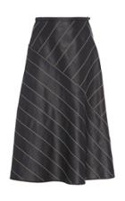Martin Grant Geometrical Stitched Leather Skirt