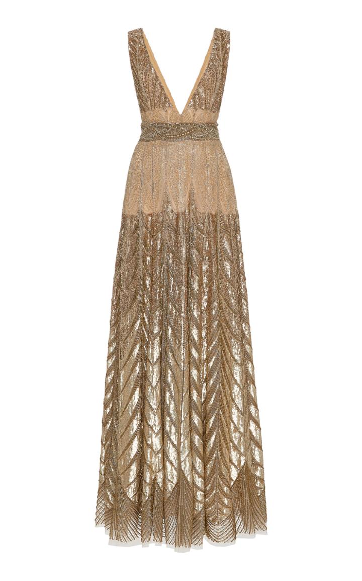 Moda Operandi Cucculelli Shaheen Platinum Degrade Column Gown