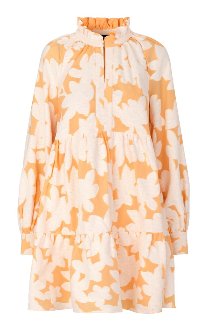 Moda Operandi Stine Goya Jasmine Floral Long Sleeve Tiered Dress Size: Xs