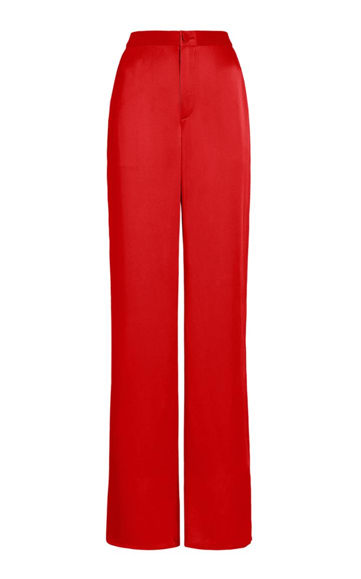 Moda Operandi Lapointe High-rise Double-faced Satin Wide-leg Trousers