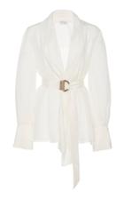 Brunello Cucinelli Belted Silk-chiffon Top