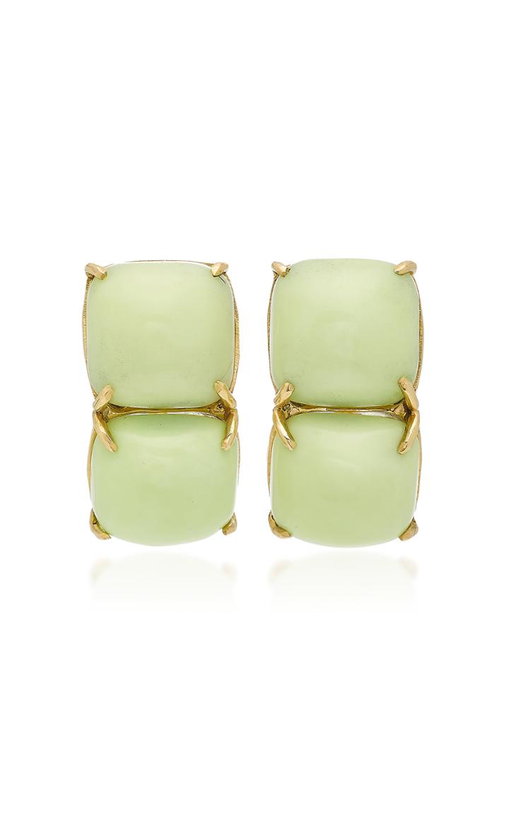 Sorab & Roshi 18k Gold Crysophase Clip Earrings