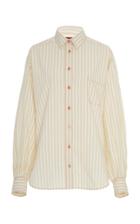 Sies Marjan Emanuela Collared Striped Cotton-blend Shirt