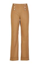 Giuliva Heritage Collection Sailor Pleated Stretch Cotton Trousers