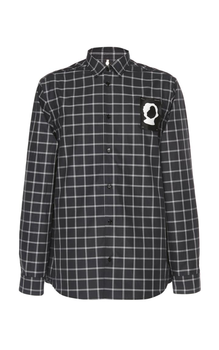 Oamc Frank Checked Cotton-poplin Shirt