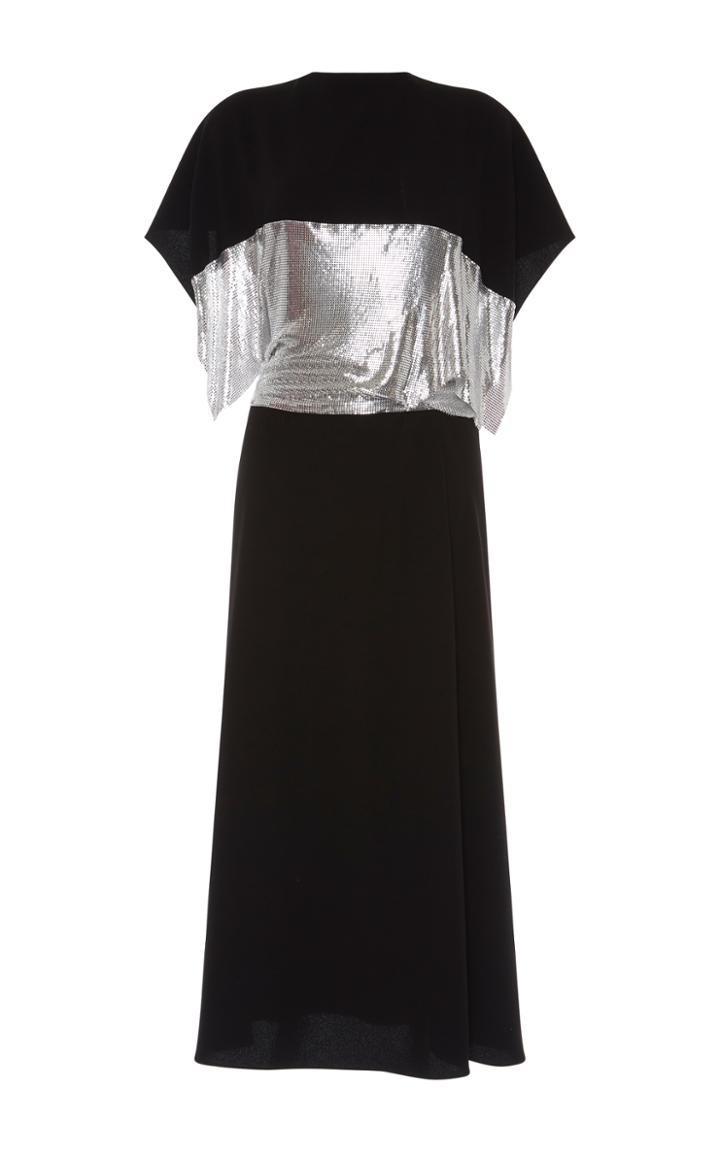 J.w.anderson Crepe Gown With Chainmail Waist Panel