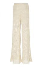Moda Operandi Tuinch Cotton Open-knit Flared Pants Size: L