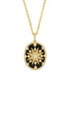 Colette Jewelry Star Cage 18k Yellow-gold, Onyx, And Diamond Pendant
