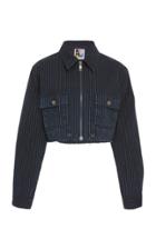 Jean Atelier Alix Pinstripe Cropped Jacket