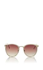 Linda Farrow Ivory Frame Rose Ombre Sunglasses