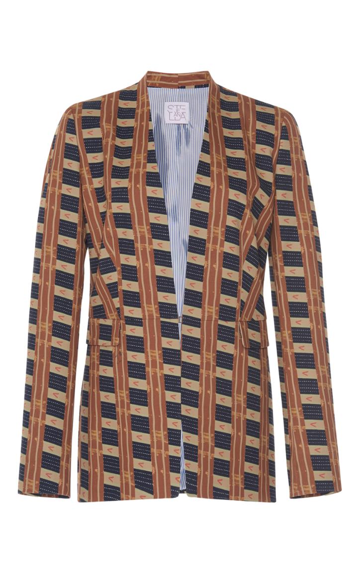 Stella Jean Collarless Printed Blazer