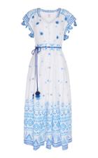 Gl Hrgel Tassle Printed Linen Midi Dress