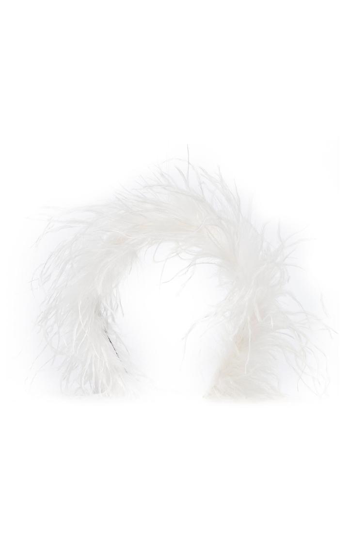 Alessandra Rich Marabou Feather Headband