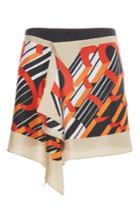 Carven Monogram Twill Print Mini Skirt