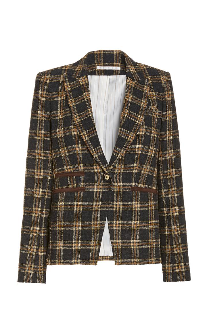 Moda Operandi Veronica Beard Gia Plaid Cotton-blend Blazer
