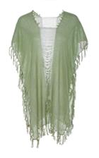 Caravana Tulum Ak Kin Frayed Cap Sleeve Tunic
