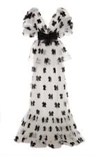 Rodarte Bow-detailed Belted Tulle Gown