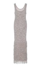 Cushnie Fringed Tiered Cotton-blend Midi Dress