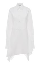 Moda Operandi Jw Anderson Asymmetric Bib-front Cotton Shirt Dress