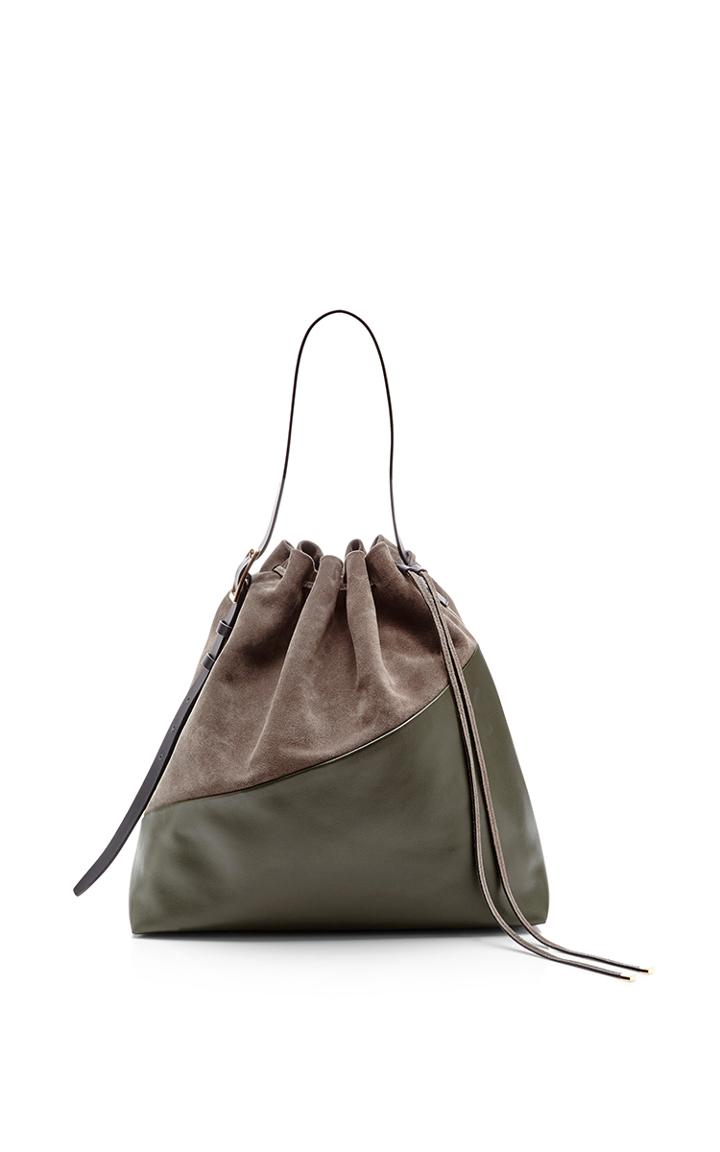 Marni Two-tone Leather Bucket Bag