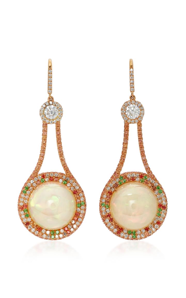 Martin Katz 18k Rose-gold Multi-stone Earrings