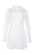Moda Operandi Studio Amelia Nipped Cotton Mini Shirt Dress