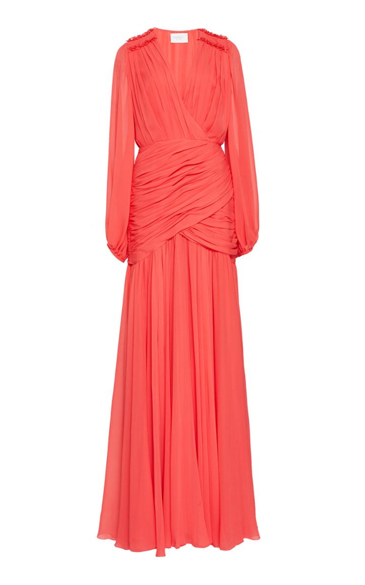 Giambattista Valli Ruched Silk-georgette Gown