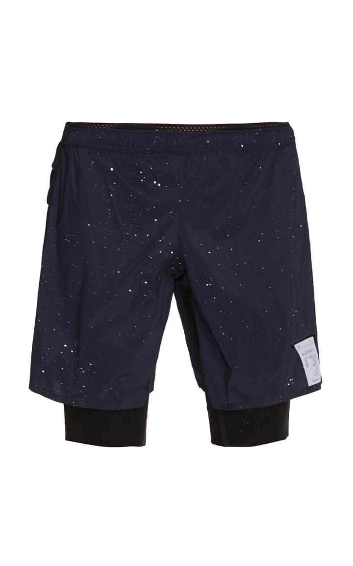 Satisfy Trail Long Distance Splattered Shell Shorts Size: 0
