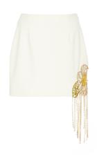 Moda Operandi Area Crystal Embellished Floral Mini Skirt Size: 0