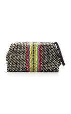 Antonello M'o Exclusive Crocheted Cotton And Linen-blend Pouch