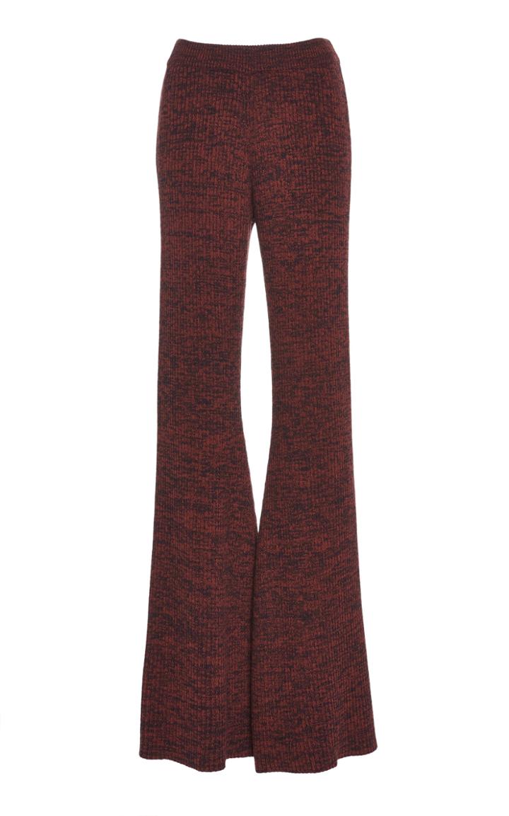 Victoria Victoria Beckham Marled Knit Flared Pants