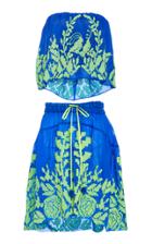 Yuliya Magdych Paradise Birds Organza Top And Skirt Set