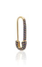 Anita Ko Safety Pin Earring With Blue Sapphire