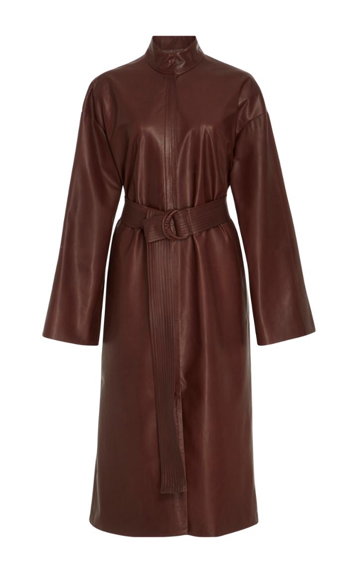 By. Bonnie Young Belted Leather Dress