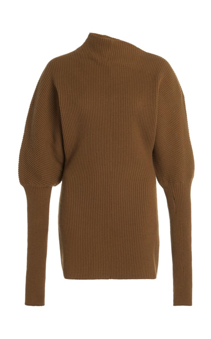 Moda Operandi Low Classic Asymmetric Neck Knit Top