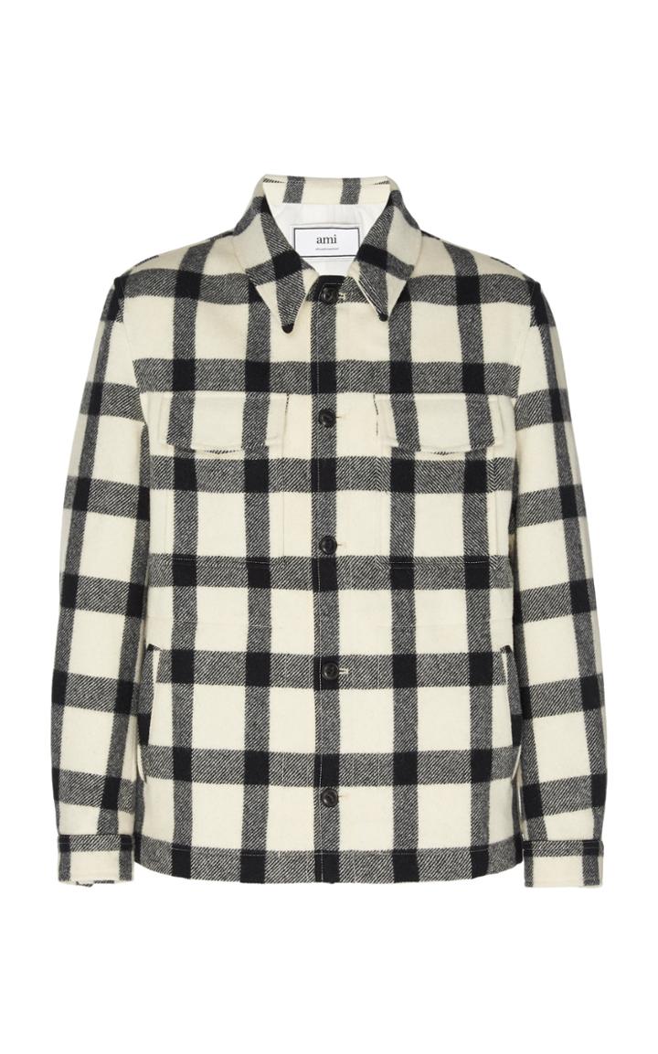 Ami Checked Flannel Jacket