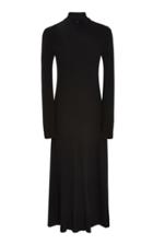Rosetta Getty Zip-detailed Ribbed Cotton-jersey Turtleneck Dress