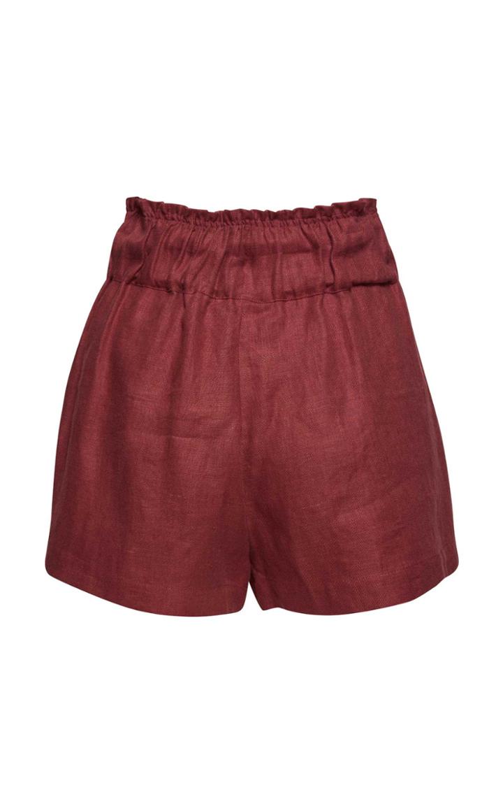 Moda Operandi Bondi Born Utility High-rise Linen Shorts Size: S