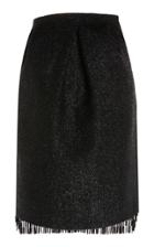 Rochas Embellished Wool-blend Boucle Skirt