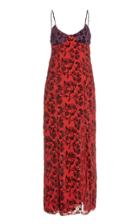 Moda Operandi Marina Moscone Floral-print Satin Dress