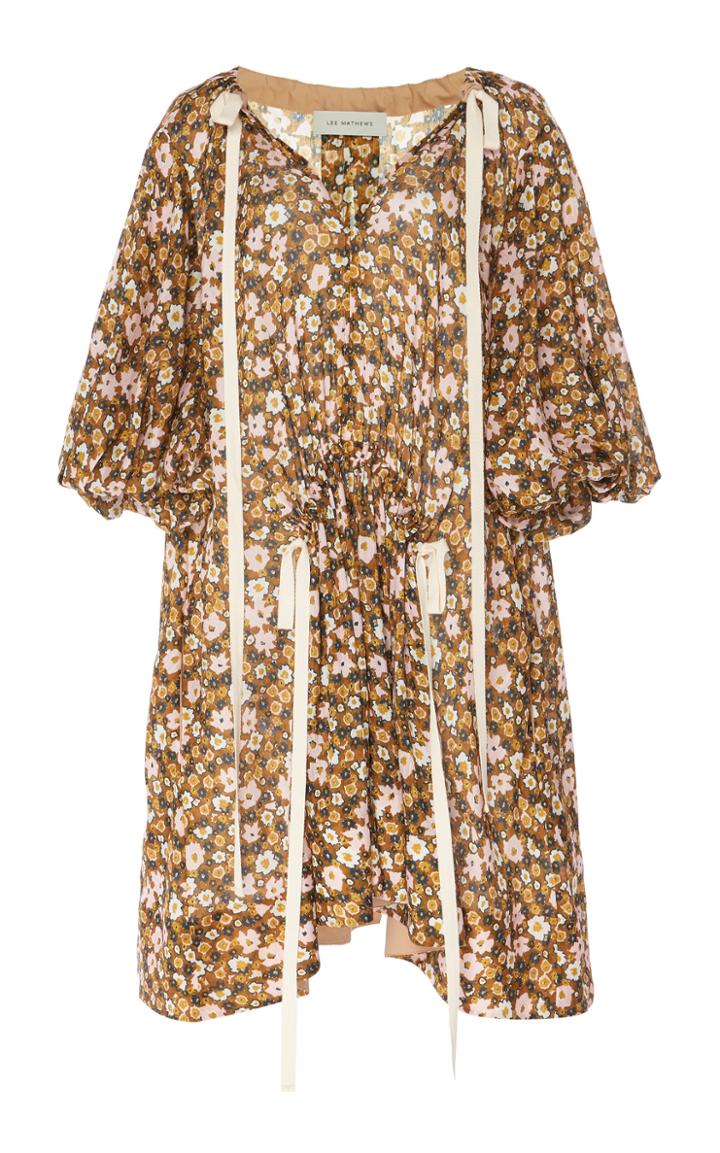 Moda Operandi Lee Mathews Ariel Floral-print Linen-silk Tunic Dress Size: 0