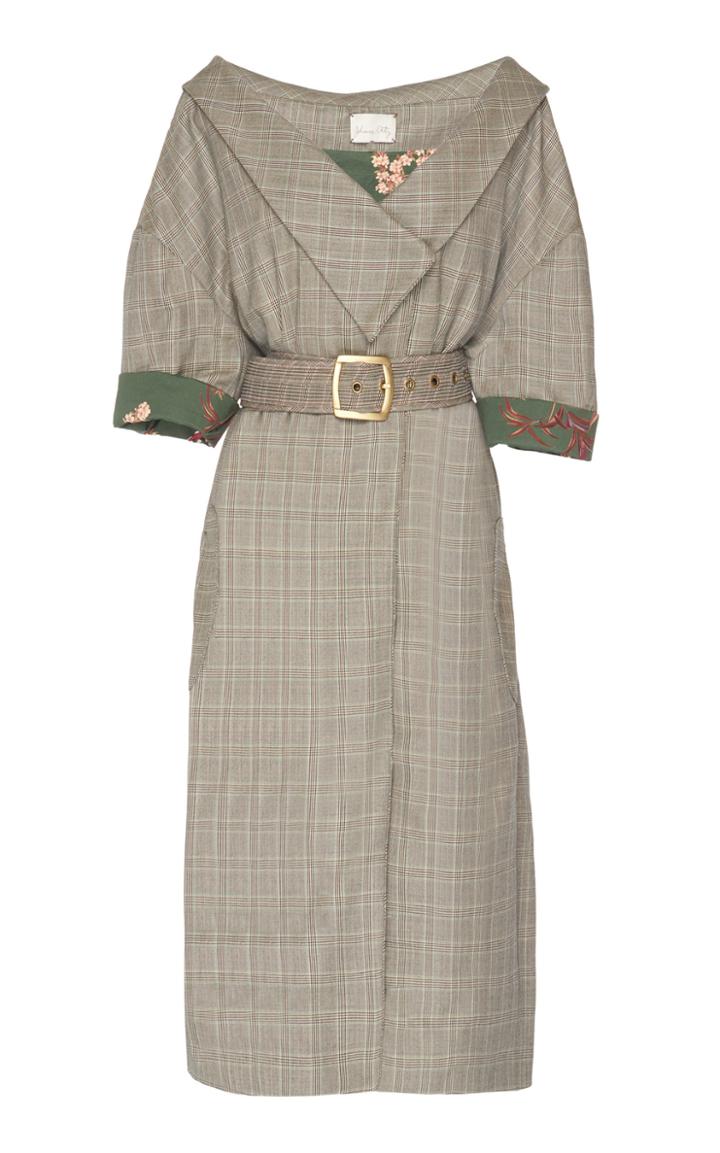 Johanna Ortiz Tradition Belted Printed Wool-felt Coat