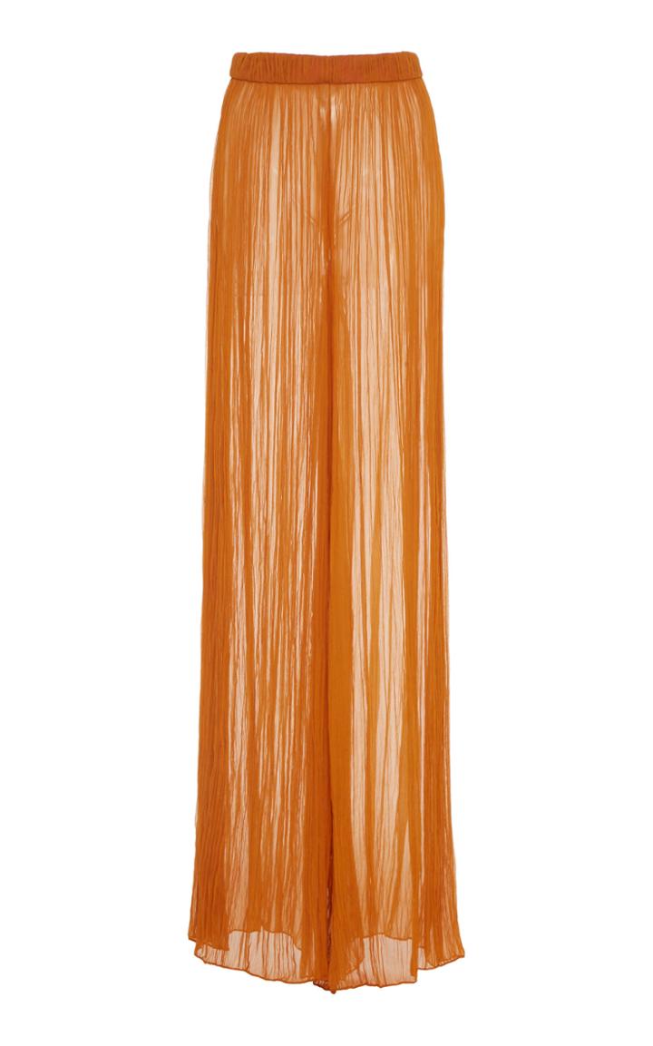 Christian Siriano Crackled Glaze Wide Leg Trousers