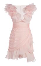 Moda Operandi Giambattista Valli Silk Georgette Ruffle V-neck Dress