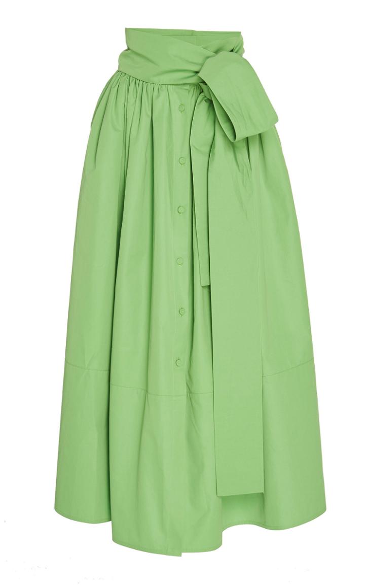 Silvia Tcherassi Tomillo Gathered Cotton-blend Skirt