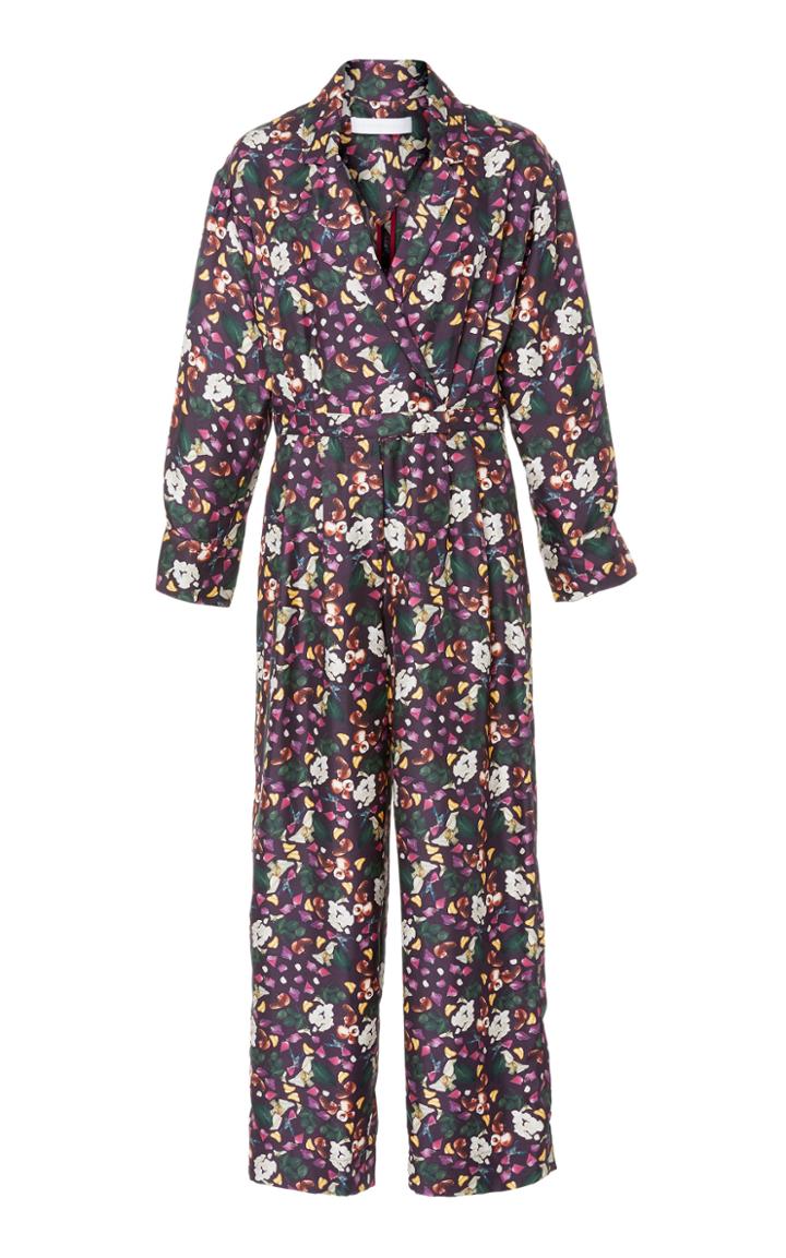 Christine Alcalay Printed Silk Jumpsuit